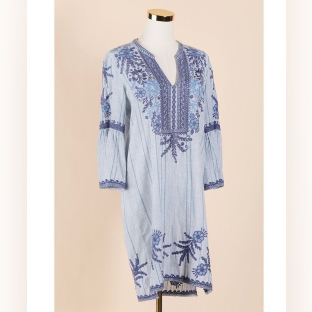 Jonny Was Workshop Small Women’s tunic dress blue floral